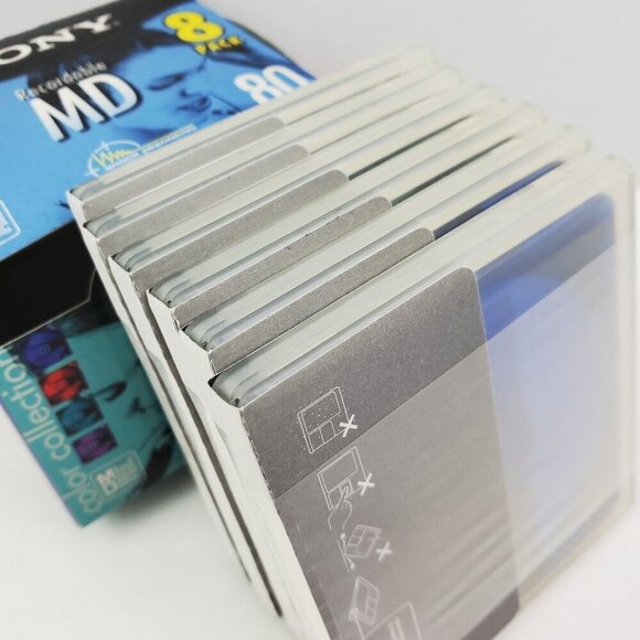 Sony Color MiniDisc 6 Quantity (Missing 2 in 8 Pack Box) Blank Sealed - Picture 8 of 11